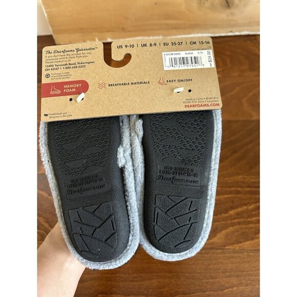 Dearfoams Kids Toddler Little Kid Black Dog Animal Slippers NEW 9-10 US - Picture 3 of 6